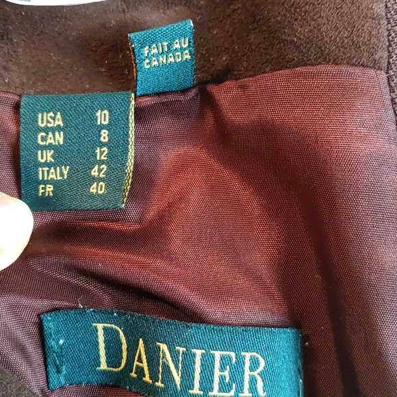 Danier Brown Suede Leather Midi Skirt - Picture 6 of 7